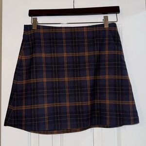 Wilfred Aritzia Wool Plaid Mini Skirt